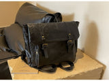 Black Vintage Style PU Leather Backpack - Large Capacity Women's Rucksack for University, Commute & V888-ELOSUNG27956