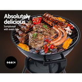 Grillz BBQ Grill Charcoal Smoker BBQ-AGRILL-ST-REBK