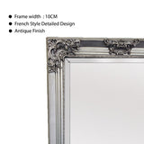Deluxe French Provincial Ornate Mirror - Silver - X large 210cm x 110cm V292-M-DLUX-XL-SILVER