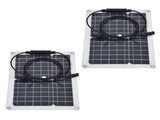 2 Pcs Solar Panels Kit 15W Portable Monocrystalline Solar Panel Charger for Outdoor Boat Caravan RV V1294-YM0523-3114210135711
