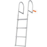 Dock Ladder, Removable 4 Steps, 500 lbs Load Capacity, Aluminum Alloy Pontoon Boat Ladder with 3.1'' V952-MTZTCXSJFHXJDT0PBV0