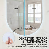 2 Set LED Wall Mirror Oval Anti-Fog Bathroom 50x75cm V274-FT-BM-LEDOV-5075-X2