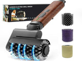 Three-in-One Electric Grill Cleaning Brush with Rechargeable Battery and Three Replaceable Heads for V1341-ZY-SVGPHDUE-BLACK