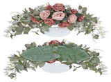 Artificial Floweration Artificial Rose Flower Wreath Door Threshold Home Wedding Party Wall V1294-YM0715-211101QY05-6