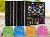 8 Pack Scratch Arts Drawing Notebook Paper for Kids Art Supplies,Large Rainbow Scratch and Sketch V1369-AZ3-W-22214
