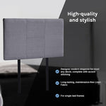 Linen Fabric Single Bed Headboard Bedhead - Grey V63-800817