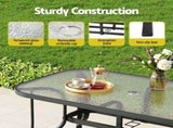 Gardeon 5PC Outdoor Dining Set Table and Chairs Patio Furniture Bistro Set Garden Grey FF-DINING-120-5PCS-GE