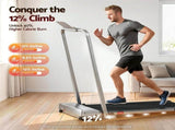 Everfit 3 in 1 Walking Pad Treadmill 12% Incline Under Desk Foldable for Home With 38cm Belt Silver TMILL-380H-2INC-SI