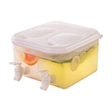 Plastic Beverage Dispenser with Spigot - 5L 1.32 Gallon Cold Water Jug for Refrigerator - Large V1369-AZ3-W-11176