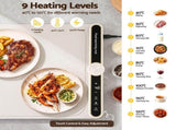 Devanti Food Warming Mat 60 x 38cm Electric Food Warmer With Timer White FWM-6D-WH
