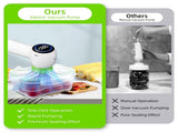 Green Electric Vacuum Sealer Kit Portable Mason Jar & Bag Sealing Machine with Digital Display, V1107-CS-ZKMFJ