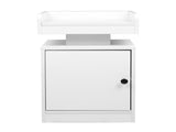 Levede Bedside Table USB Charger Outlet RGB White NI1049-WH
