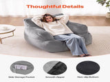 Bean Bag Chair, BeanBag Sofa Chair with Armrests for Adults, Fluffy Plush & High-Density Foam V952-FSYXCRDDY45448AWFV0
