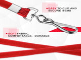 100 Pack Badge Lanyards with ID Card Holders Red Lanyards with Vertical Waterproof ID Badge Holder V1188-WTJ-LZZ-01347
