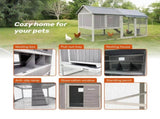 Samland Large Wooden Backyard Chicken Coop with Big Run and Nesting Boxes V1060-DCN2512