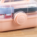 Medicine Storage Box Plastic Multi Layer Large Capacity Medicine Cabinet for Household Pink V1294-YM0716-3117220183211