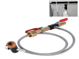 CO2 Universal External Hose Adapter G5/8-14 36in Dual Valve Soda PTFE Hose with ASA3000psi Gauge V1294-YM0901-3113210029311