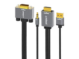mbeat Tough Link 1.8m to VGA Cable with USB Power & 3.5mm Audio Up to 1080p60Hz V1202-V2-CBMB-MB-XCB-HDVGAUX1