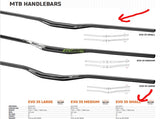 Satori EVO 35 Small - 355mm Rise Handlebar - Black MTB Trekking Universal 780mm Long V382-SATORIEVO35SMALL
