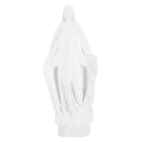 White Resin Virgin Mary Statue Decorative Figurine for Home Office Bookshelf Mantel Display V1192-AZ-W-27610