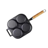 Frying Pan Deepened Non Stick With Spatula Oil Brush Four Hole Frying Pot For Breakfast Pancake V1294-YM0512-3113220262911