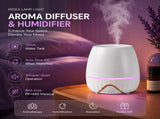 White Floral Shadow Aroma Diffuser 150ml Ultrasonic Aroma Diffuser Humidifier with Night Light V888-ELOSUNG53454