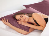 SILK PILLOW CASE TWIN PACK - SIZE 51X76CM - Malaga Wine ABM-10002253