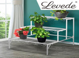 Levede 3 Tier Rectangle Metal Plant UM1160-WH