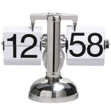 Flip Digital Clock Small Scale Desk Clock Retro Flip Clock Living Room Walnut Clock Home Decor V1369-AZ3-W-11562