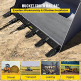 Bucket Tooth Bar, 48in Inside Bucket Width Tractor Bucket Teeth, 9.84in Teeth Space Tooth Bar for V952-CDZTSWJ48INCHETVYV0