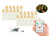 20 PCS Flameless Candles with Remote Control Realistic Warm White LED Candles Battery Powered V1294-YM0901-H35336I-20