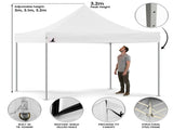 Wallaroo 3x3 PopUp White Gazebo Marquee Outdoor Tent GAZ-POP-3X3-WH