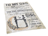 Dad Blanket Father's Day Theme Dual Sides Personalized Wide Application Sofa Throw Blanket for V1294-YM0718-3117220136313