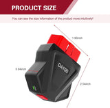 Car OBD2 Bluetooth Scanner, 25K80 Chip Fault Code Reader for Reset and Clear, Real-time Data V1259-DP01-I-00101