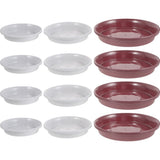Plastic Flower Pot Drip Trays, Simple Design, 12-Pack Drip Tray for Indoor and Outdoor Plants V1366-AZ2-W-13696