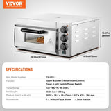 VEVOR Commercial Countertop Pizza Oven Electric Pizza Oven for 14" Pizza Indoor V952-FMDRPSLDCSXNRSZAFV3