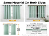 Artiss Blockout Curtains 2X 132x160cm Thermal Insulated Eyelet Drapes Green BC-MATT-132X160-GN