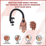 Practice Hand Model for Nail Art Training and Display Manicure with false nails V63-833231