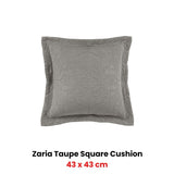 Bianca Zaria Taupe Square Filled Cushion 43 x 43cm V442-BCA-CUSHION-ZARIA-TAUPE-SQ