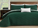 Green Wave Bloom Bedspread Coverlet 3 Piece Set V745-AC100160Q13U