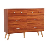 Artiss 6 Chest of Drawers Storage Cabinet Walnut FURNI-Q-CDR-02-WD-AB