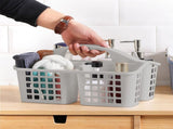 Plastic Storage Divided Tool Bin, 3 Compartments Plastic Shower Caddy Basket, Portable Divided V1189-WXFWAL-20260319-00364