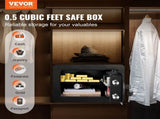 Safe, 0.5 Cubic Feet Home Safe, Steel Security Safe with Digital Keypad and 2 Keys, Wall-Mounted V952-WSBXJHSWSLF05IINNV0