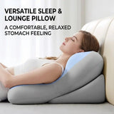 Slow Rebound Memory Foam Ergonomic Support Pillow Four-Zone Support Fits Body Curves, 90&deg Triangle V1232-DGNKZ-002