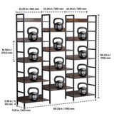 VEVOR Metal Bookshelf Rustic Bookshelf 14-Tier for Living room Bedroom & Office V952-JSSJZFXJSM14F3DI3V0