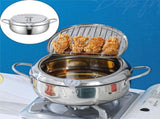 Non-Stick Frying Pan,Japanese Deep Fryer Pot 2024 New Stainless Deep Fryer Japanese Deep Fryer With V1192-AZ-W-28057