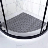 Corner Shower Mats, Bath Mat with Suction Cups and Drain Holes, Quick Dry Anti Slip Bathmat Machine V1366-AZ2-W-12414