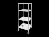 Modular Wire Storage 60x60cm Steel Shelving Chrome With Wheels For Garage Warehouse Or Kitchen V63-841241