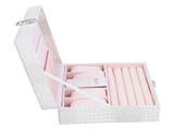 White Artificial Leather Multilayer Jewelry Box Portable Packaging Box for Collecting V1294-YM0721-3115210031011