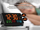 Digital Clock Alarm WiFi Clock, Extra Large Letters, Temperature & Humidity, Calendar, Week,B V1192-AZ-W-18606